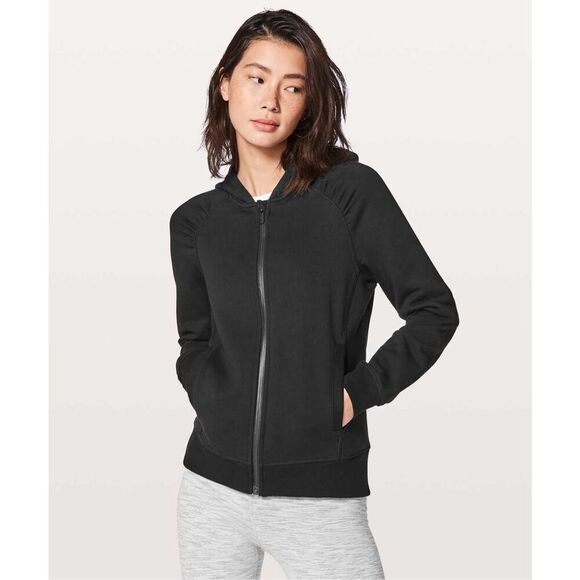 Lululemon Cool & Collected Jacket black women's size 6 W4ANTS - Picture 1 of 6
